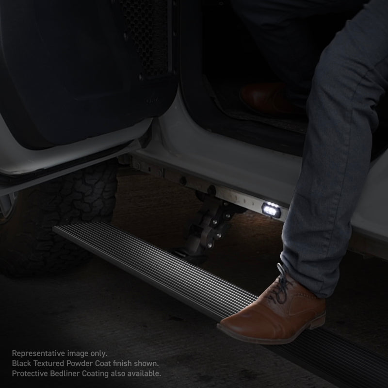 Go Rhino RealTruck 11-22 Ram 2500/3500 CC 4dr VoltStep Electric Running Board Kit - Bedliner Coating