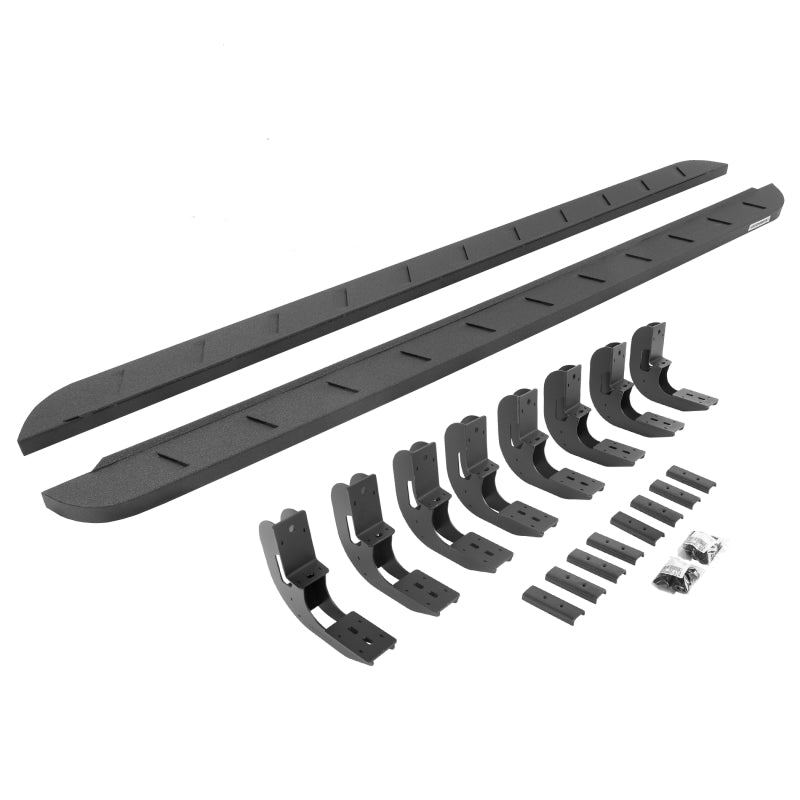 Go Rhino 20-22 GMC Sierra 3500HD CC (New Bdy) RB10 Slim Running Boards Kit (w/Brackts) - Bedliner Ct