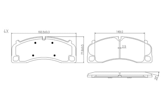 BOGAP A8210245 Brake Pad Set, Disc Brake | ML Performance Car Parts