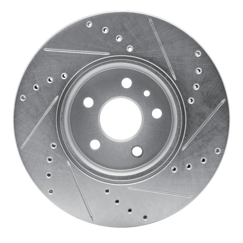 R1 Concepts R1 13-22 Buick Encore Front Left Drilled & Slotted Silver Brake Rotor