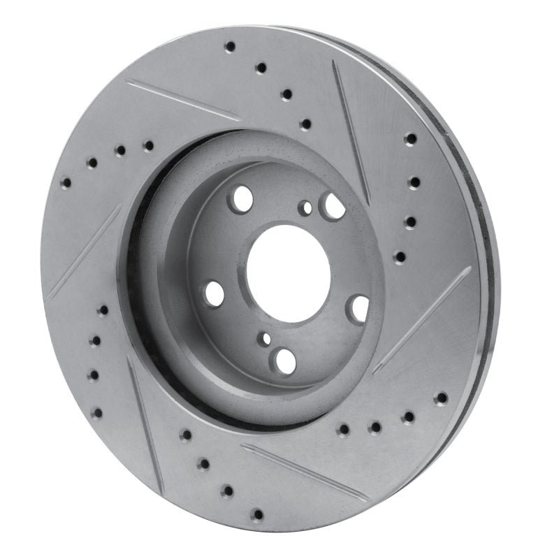 R1 Concepts R1 09-15 Toyota Corolla (Mexico) Front Left Drilled & Slotted Silver Brake Rotor