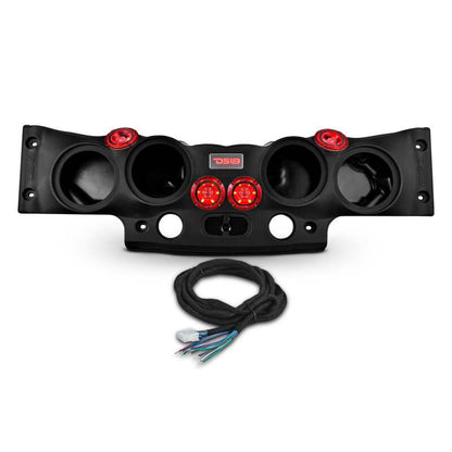 DS18 2007-18 Jeep JK/JKU Soundbar System Fits 4 x 8in Speakers (Not Included)- Black