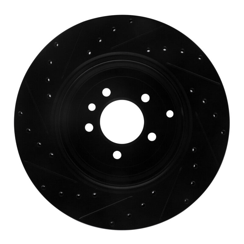 R1 Concepts R1 10-13 Land Rover Range Rover Sport Rear Right Drilled & Slotted Black Brake Rotor