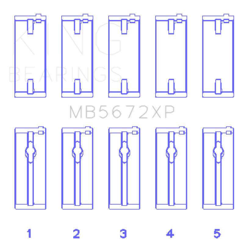 King Engine Bearings King Ford Escort/Sierra YB 2.0L DOHC Cosworth (Size STD) Performance Main Bearing Set