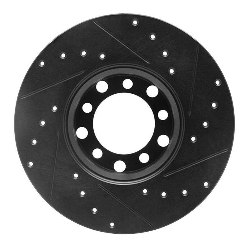 R1 Concepts R1 68-76 Mercedes-Benz 220 Front Left Drilled & Slotted Black Brake Rotor