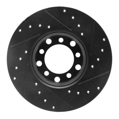 R1 Concepts R1 68-76 Mercedes-Benz 220 Front Left Drilled & Slotted Black Brake Rotor