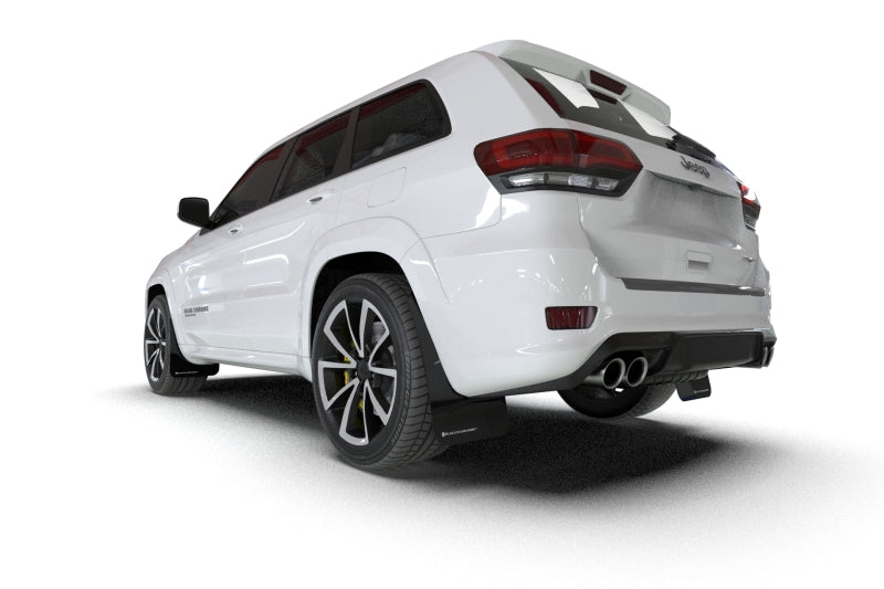 Rally Armor 18-22 Jeep Grand Cherokee SRT Trackhawk Black UR Mud Flap - Metallic Black Logo