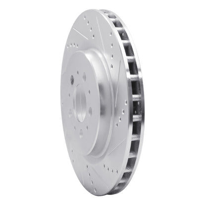 R1 Concepts R1 04-07 Volvo S60 Rear Right Drilled & Slotted Silver Brake Rotor
