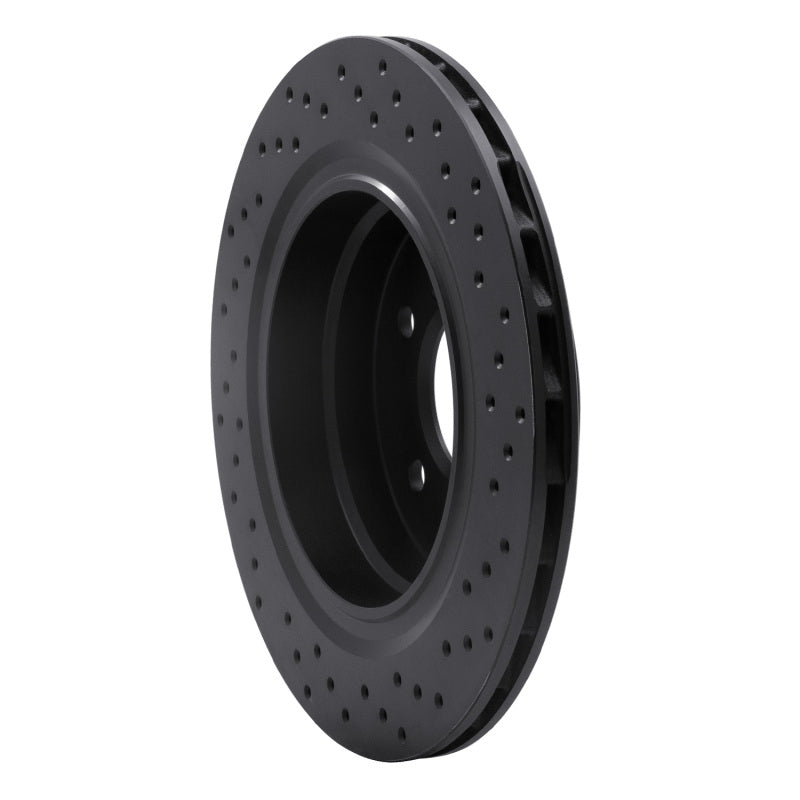 R1 Concepts R1 95-02 BMW M3 Rear Right Drilled Black Brake Rotor