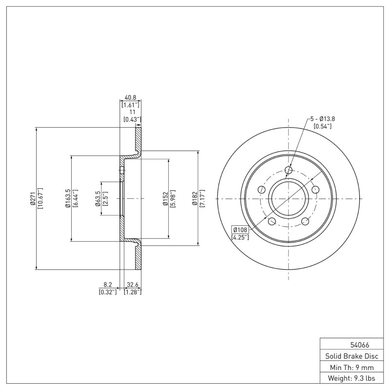 DFC 12-18 Ford Focus Rear Brake Rotor