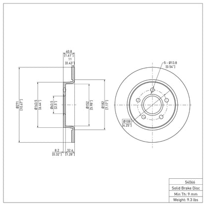 DFC 12-18 Ford Focus Rear Brake Rotor