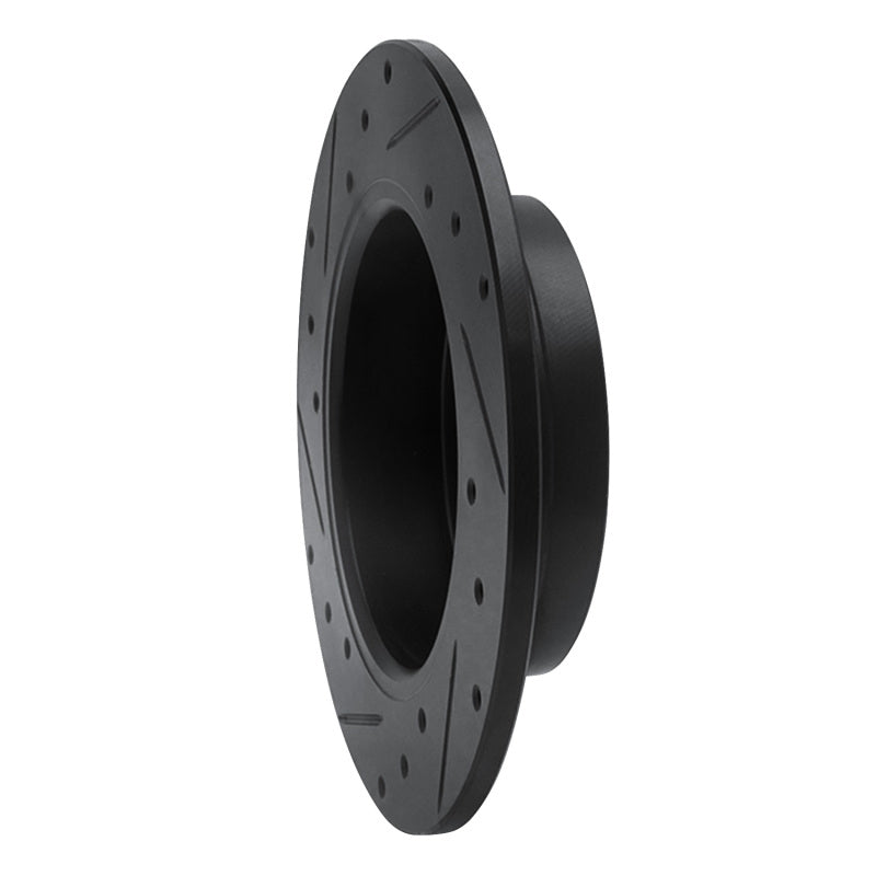 R1 Concepts R1 90-94 Eagle TALON Rear Right Drilled & Slotted Black Brake Rotor