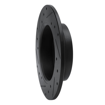 R1 Concepts R1 90-94 Eagle TALON Rear Right Drilled & Slotted Black Brake Rotor