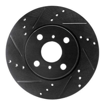 R1 Concepts R1 12-15 Scion IQ Front Left Drilled & Slotted Black Brake Rotor