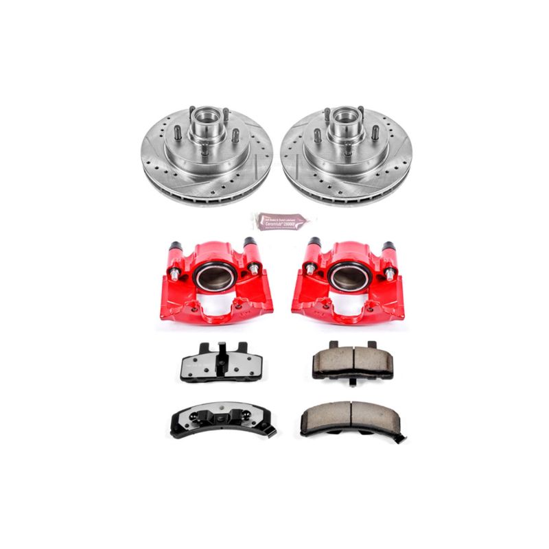 PowerStop Power Stop 92-99 GMC Yukon Front Z36 Truck & Tow Kit w/Cals