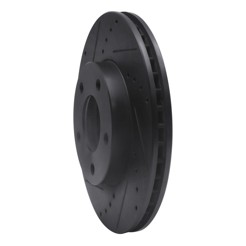 R1 Concepts R1 01-07 Ford Escape Front Left Drilled & Slotted Black Brake Rotor