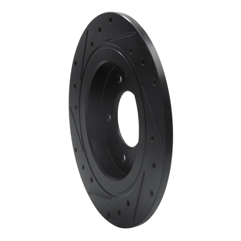 R1 Concepts R1 13-25 Hyundai Elantra GT Rear Right Drilled & Slotted Black Brake Rotor