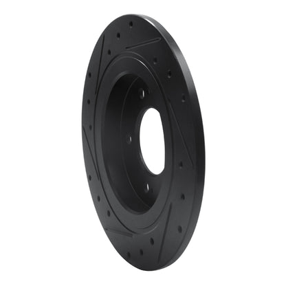 R1 Concepts R1 13-25 Hyundai Elantra GT Rear Right Drilled & Slotted Black Brake Rotor