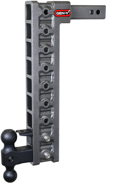 GEN-Y Hitch Gen-Y Mega Duty 2in Shank 20in Drop 10K Hitch w/Dual-Ball/Pintle Lock/Stabilizer Kit