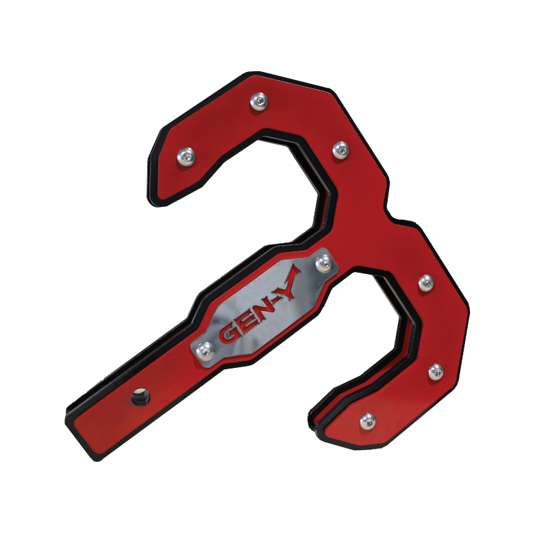 GEN-Y Hitch Gen-Y Hulk 2.0 16K Tow Hook 2in Shank - Black/Red
