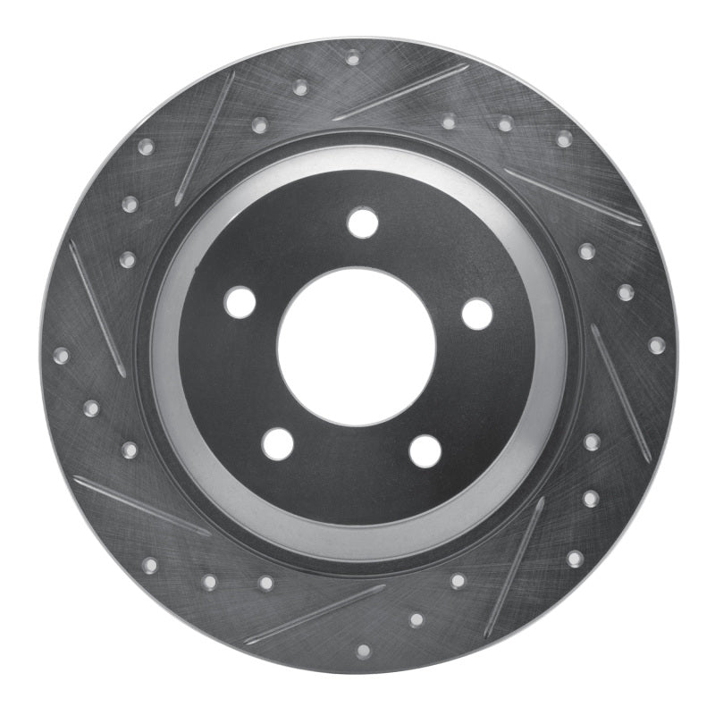 R1 Concepts R1 06-15 Mazda 5 Rear Left Drilled & Slotted Silver Brake Rotor