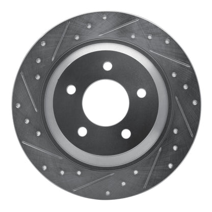 R1 Concepts R1 06-15 Mazda 5 Rear Left Drilled & Slotted Silver Brake Rotor