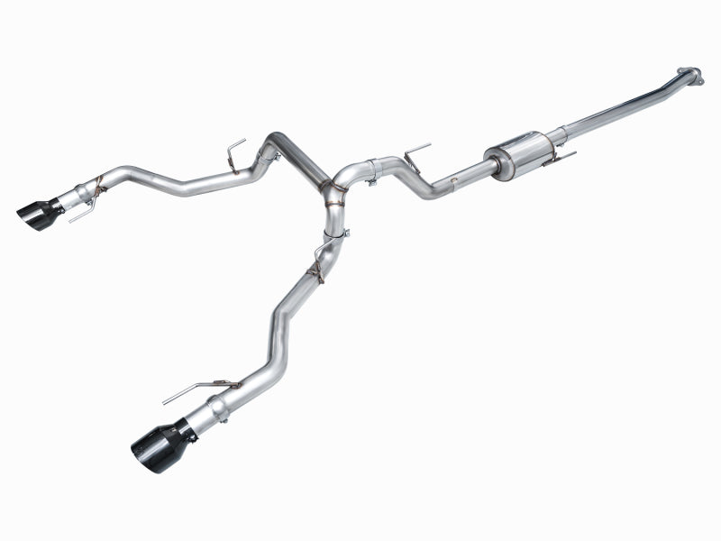 AWE Tuning 2021+ Ford F-150 Tremor (w/ Bumper Cutouts) 0FG Non-Resonated Catback -Diamond Black Tips