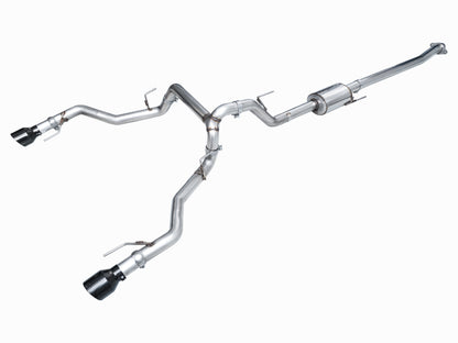AWE Tuning 2021+ Ford F-150 Tremor (w/ Bumper Cutouts) 0FG Non-Resonated Catback -Diamond Black Tips