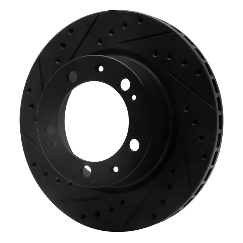 R1 Concepts R1 89-97 Porsche 911 Front Left Drilled & Slotted Black Brake Rotor