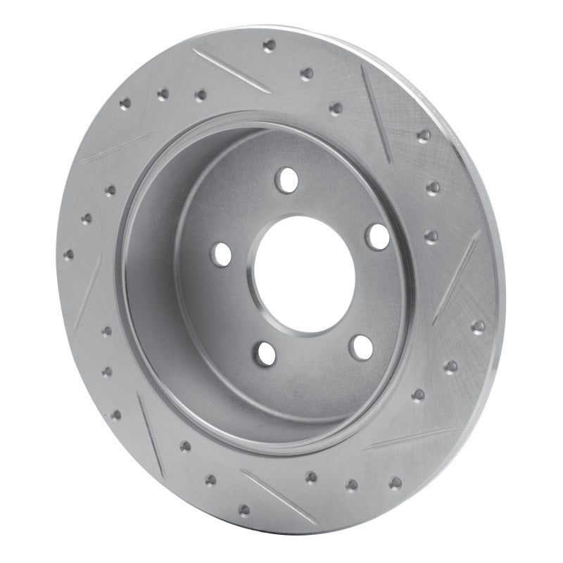 R1 Concepts R1 91-95 Ford Crown Victoria Rear Left Drilled & Slotted Silver Brake Rotor