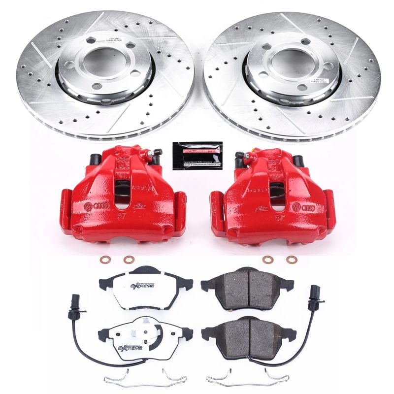 PowerStop Power Stop 99-01 Audi A4 Front Z26 Street Warrior Brake Kit w/Calipers
