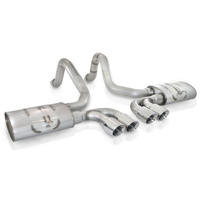 Stainless Works 1997-04 Corvette C5 3in Axle Back Quad 3-1/2in Slash-Cut Tips
