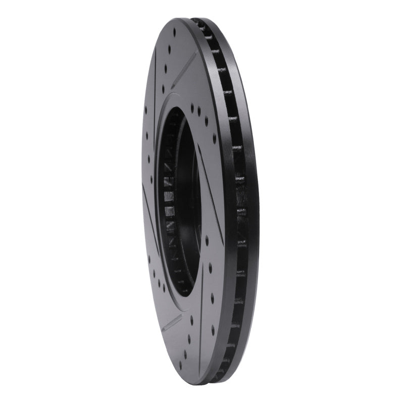 R1 Concepts R1 14-23 Ford Fiesta (USA/Canada) Front Right Drilled & Slotted Black Brake Rotor