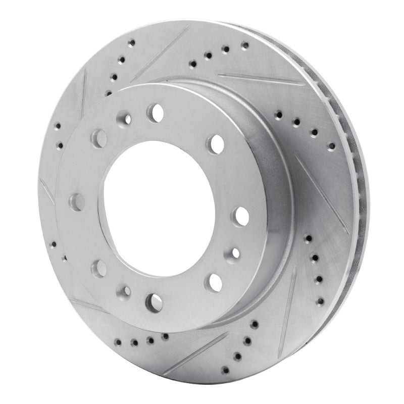 R1 Concepts R1 06-11 Cadillac DTS Front Left Drilled & Slotted Silver Brake Rotor