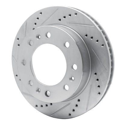 R1 Concepts R1 06-11 Cadillac DTS Front Left Drilled & Slotted Silver Brake Rotor