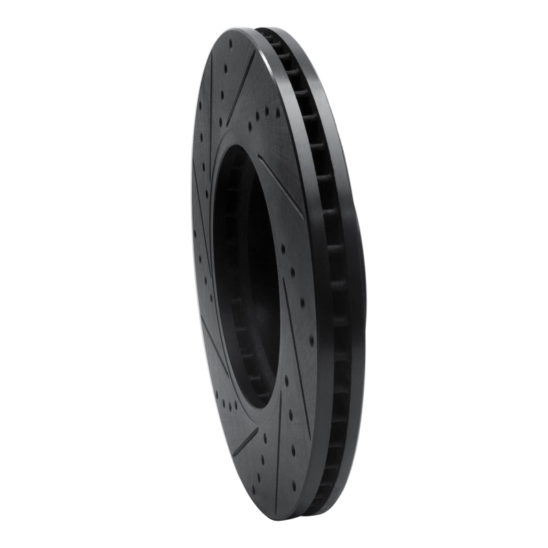 R1 Concepts R1 09-10 Kia BORREGO Front Right Drilled & Slotted Black Brake Rotor