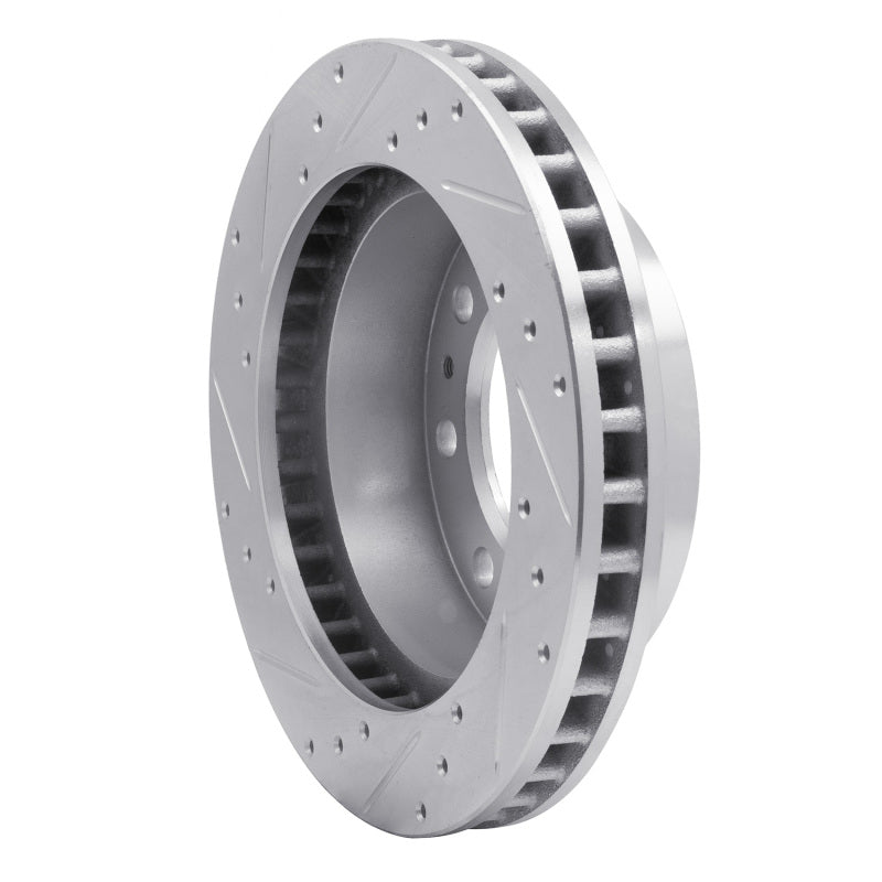 R1 Concepts R1 99-20 Cadillac DeVille Front Right Drilled & Slotted Silver Brake Rotor