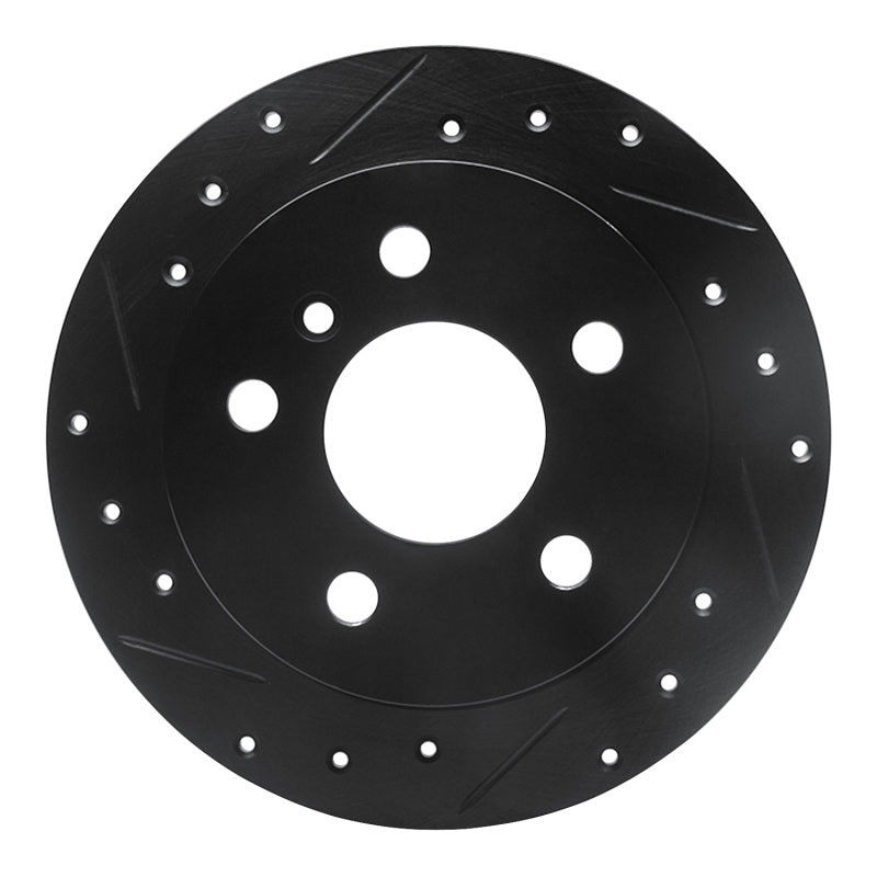 R1 Concepts R1 06-11 Mercedes-Benz B200 Rear Left Drilled & Slotted Black Brake Rotor