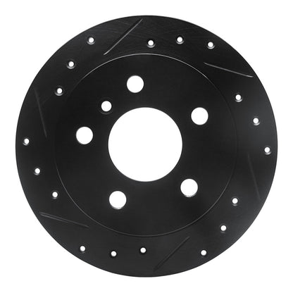 R1 Concepts R1 06-11 Mercedes-Benz B200 Rear Left Drilled & Slotted Black Brake Rotor