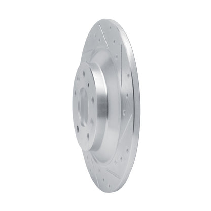 R1 Concepts R1 13-25 Mazda MX-30 Rear Right Drilled & Slotted Silver Brake Rotor