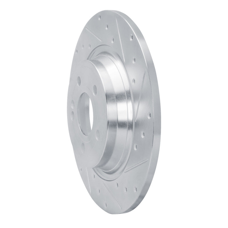 R1 Concepts R1 2020-2025 Mercedes-Benz CLA250 Rear Right Drilled & Slotted Silver Brake Rotor