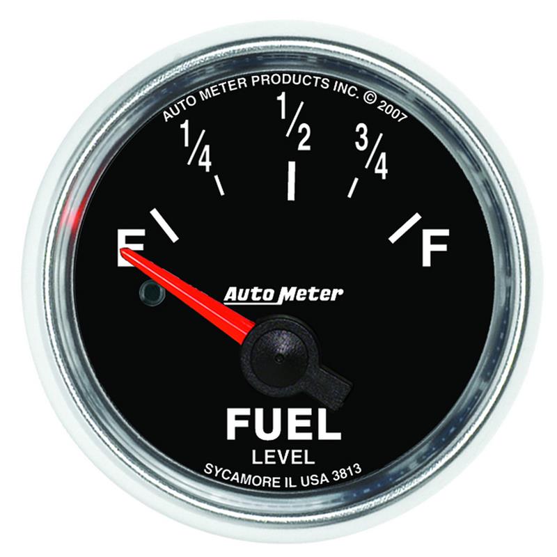 Autometer GS 52mm 0-90 ohms Short Sweep Electronic Fuel Level GM Gauge
