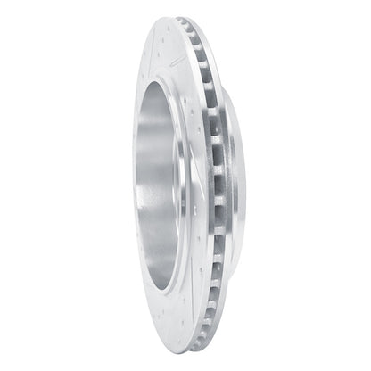 R1 Concepts R1 11-25 Dodge Durango Rear Right Drilled & Slotted Silver Brake Rotor