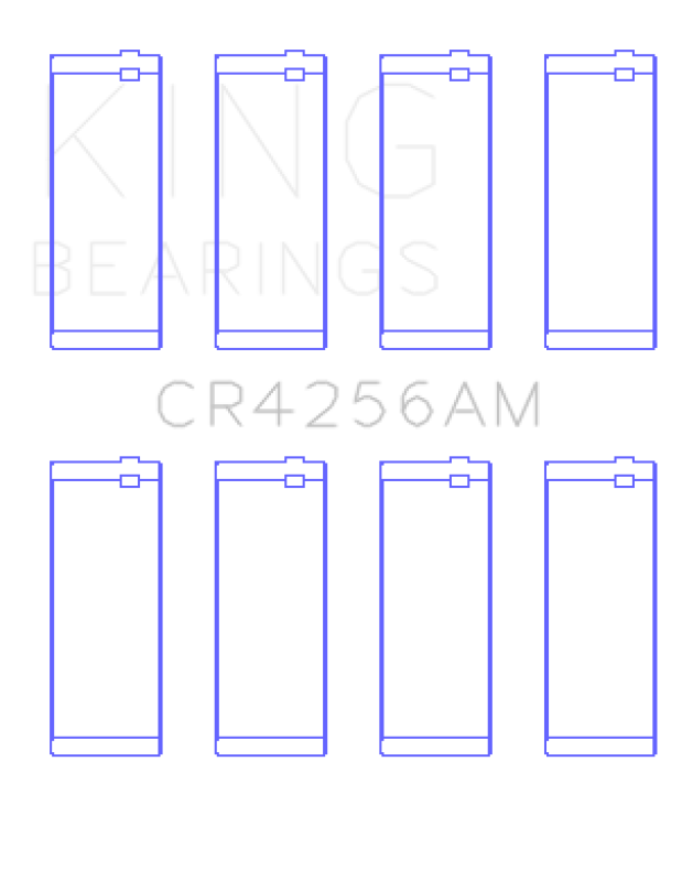 King Engine Bearings King Chrysler 148/148 Turbo DOHC 16V / Jeep 148 DOHC 16V (Size +0.75) Rod Bearing Set