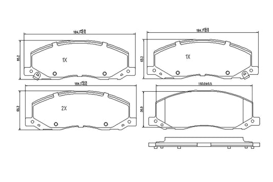 BOGAP L8210118 Brake Pad Set, Disc Brake | ML Performance Car Parts