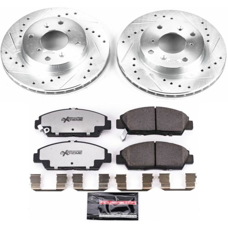 PowerStop Power Stop 92-96 Honda Prelude Front Z26 Street Warrior Brake Kit