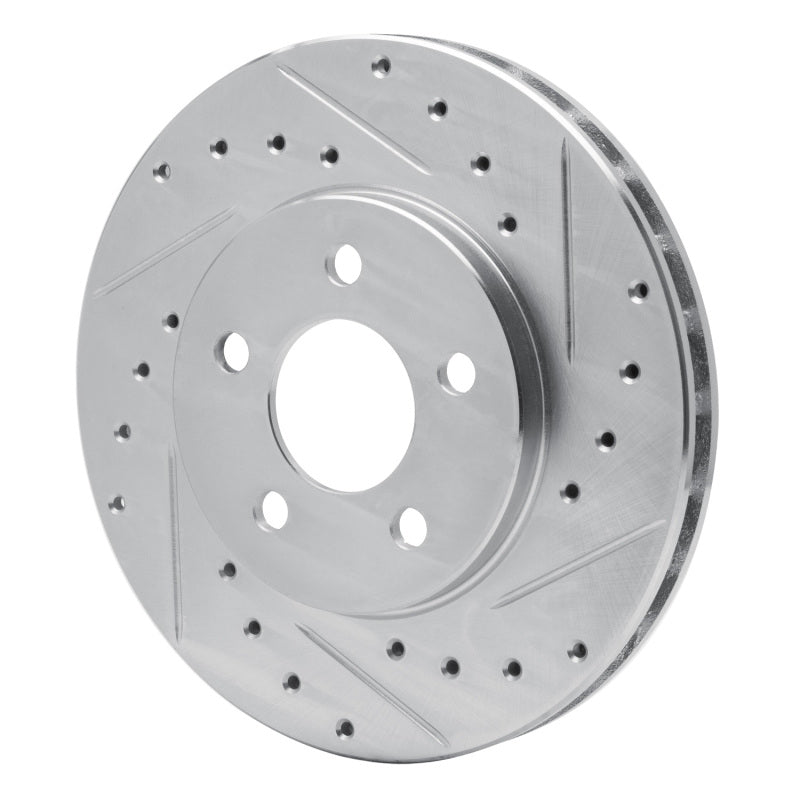 R1 Concepts R1 84-95 Chrysler New Yorker Front Right Drilled & Slotted Silver Brake Rotor