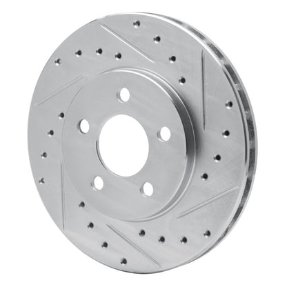 R1 Concepts R1 84-95 Chrysler New Yorker Front Right Drilled & Slotted Silver Brake Rotor