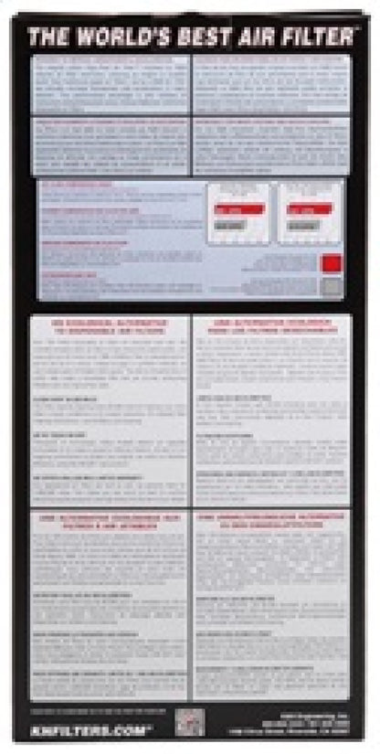 K&N Engineering K&N 2019 Jeep Cherokee L4-2.0L F/I Turbo Replacement Drop In Air Filter