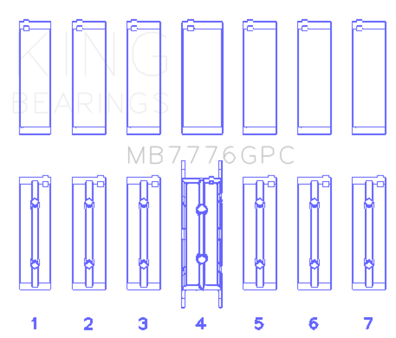 King Engine Bearings BMW N55 B30A/ N53 B30A/ N52 B30A Main Bearing Set
